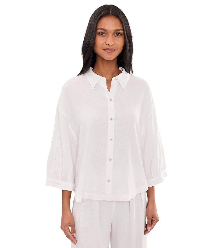 Eberjey Linen Blend Relaxed Sleeve Top - Image 4
