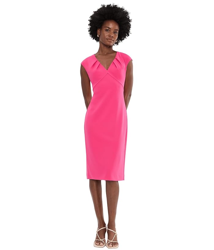 Trina Turk Cap Sleeve V-Neck Dress