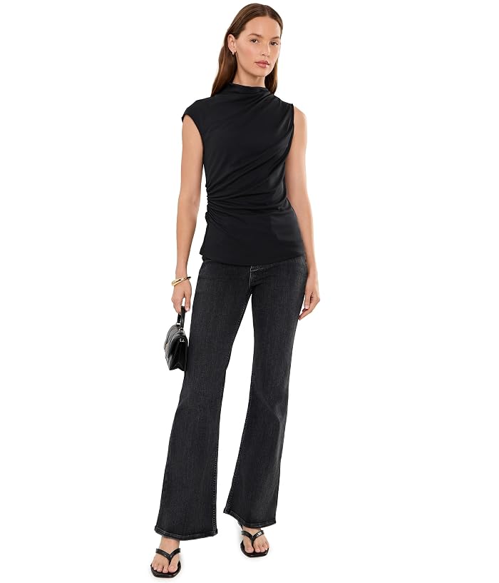 Lauren Ralph Lauren Shirred Stretch Jersey Mock Neck Top - Image 2