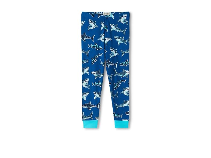 Hatley Kids Patterned Sharks Cotton Pajama Set (Toddler/Little Kid/Big Kid) - Image 3