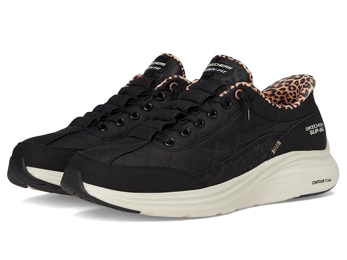 SKECHERS Contour Foam Cozy Fit Hands Free Slip-Ins Leopard Dream