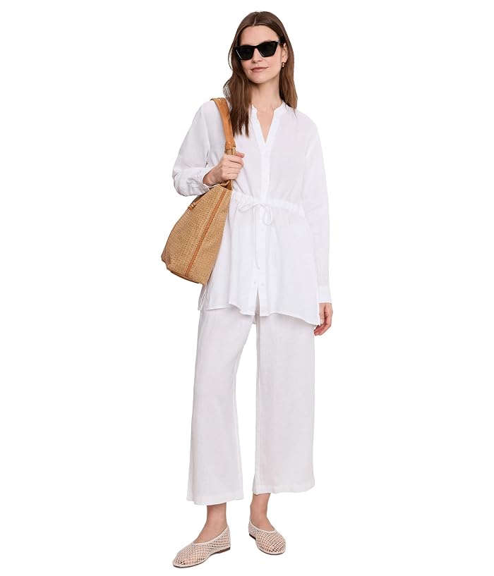 Eileen Fisher Organic Handkerchief Linen Long Shirt With Drawstrng - Image 2