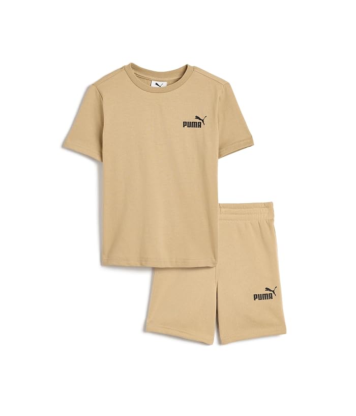PUMA Kids Logo T-Shirt & Fleece Short Set (Little Kid/Big Kid) - Image 4