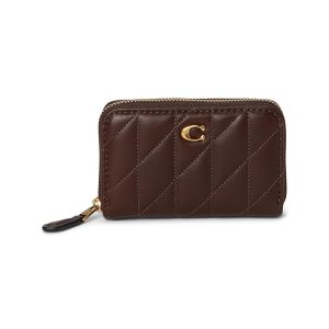 COACH Small Zip Around Card Case with Pillow Quilting