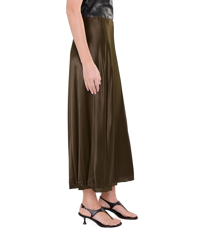 Vince Creased Pleated Skirt w/ Raw Edge Hem - Image 3