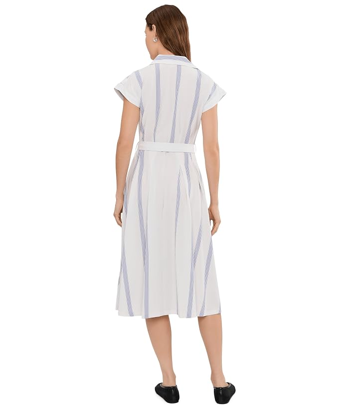 Calvin Klein Cap Sleeve Striped Self Tie Gauze Aline - Image 4