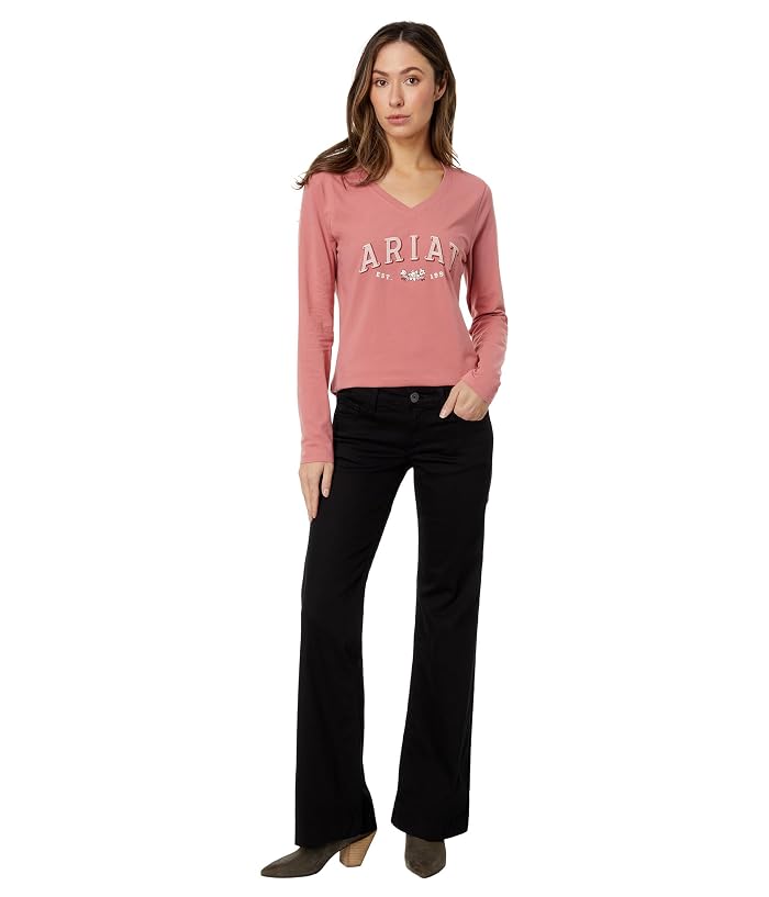 Ariat Trouser Mid-Rise Forever Wide Leg Pants in Rinse - Image 4