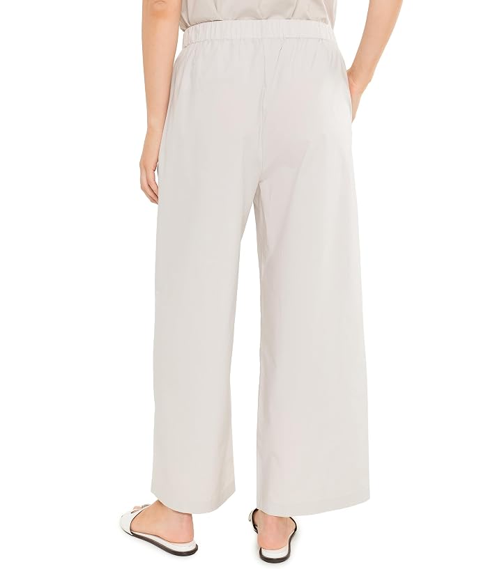 Eileen Fisher Stretch Organic Cotton Poplin Ankle Wide Pant - Image 4