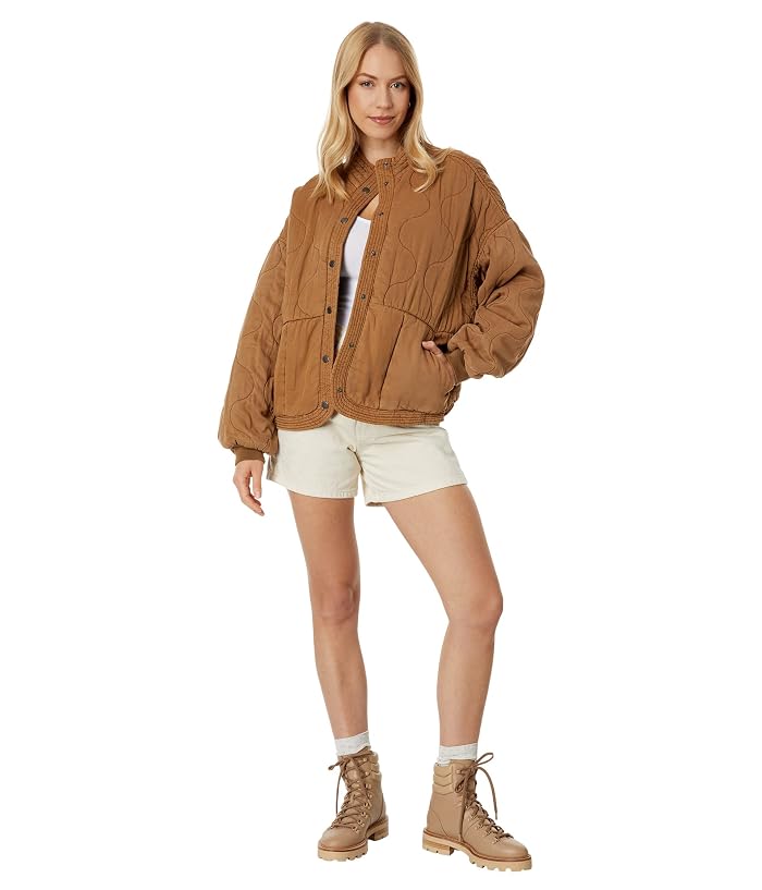 Blank NYC Drop Shoulder Quilted Jacket in Chai Tea - Image 4