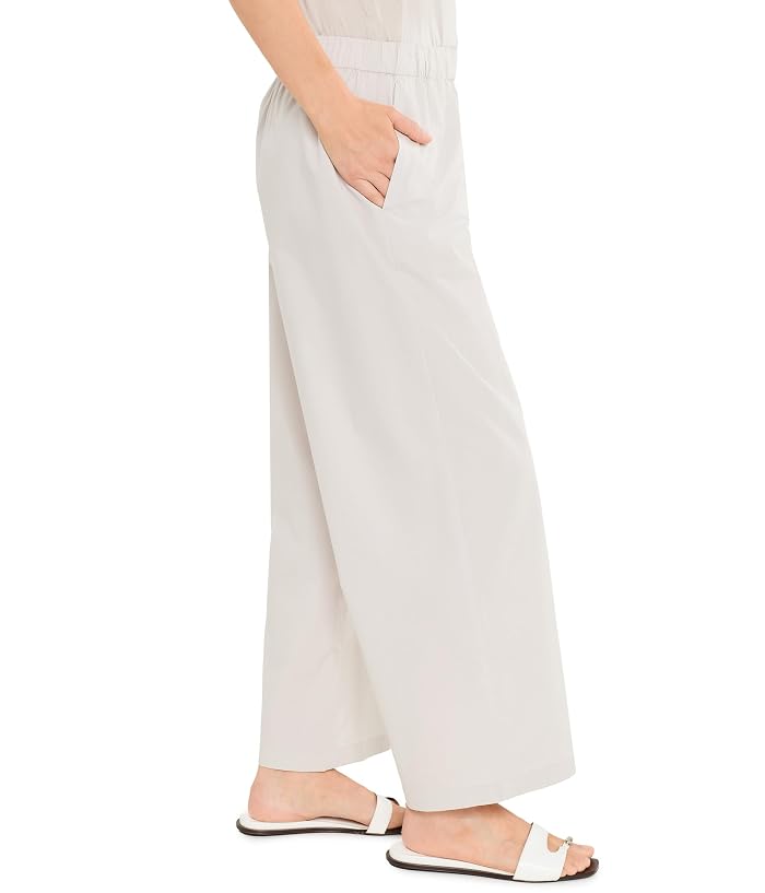 Eileen Fisher Stretch Organic Cotton Poplin Ankle Wide Pant - Image 3
