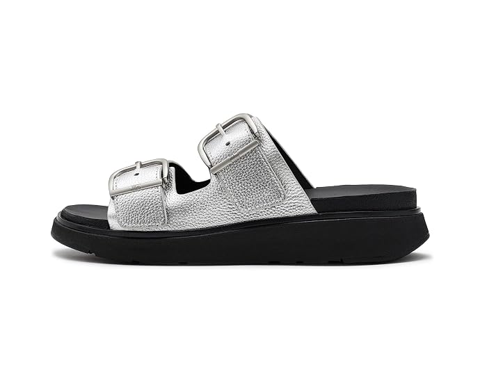 FitFlop Gen FF Buckle Tumbled Leather Two Bar Slides - Image 2