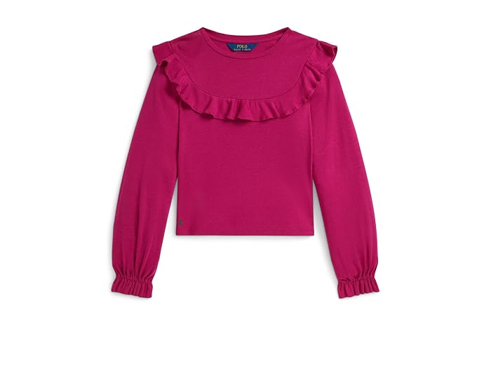 Polo Ralph Lauren Kids Ruffled Cotton-Modal Top (Big Kid) - Image 3