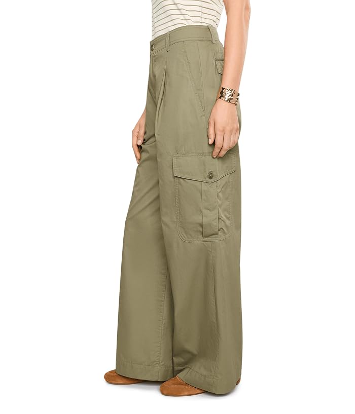 Lauren Ralph Lauren Pleated Cotton Twill Wide-Leg Cargo Pants - Image 3