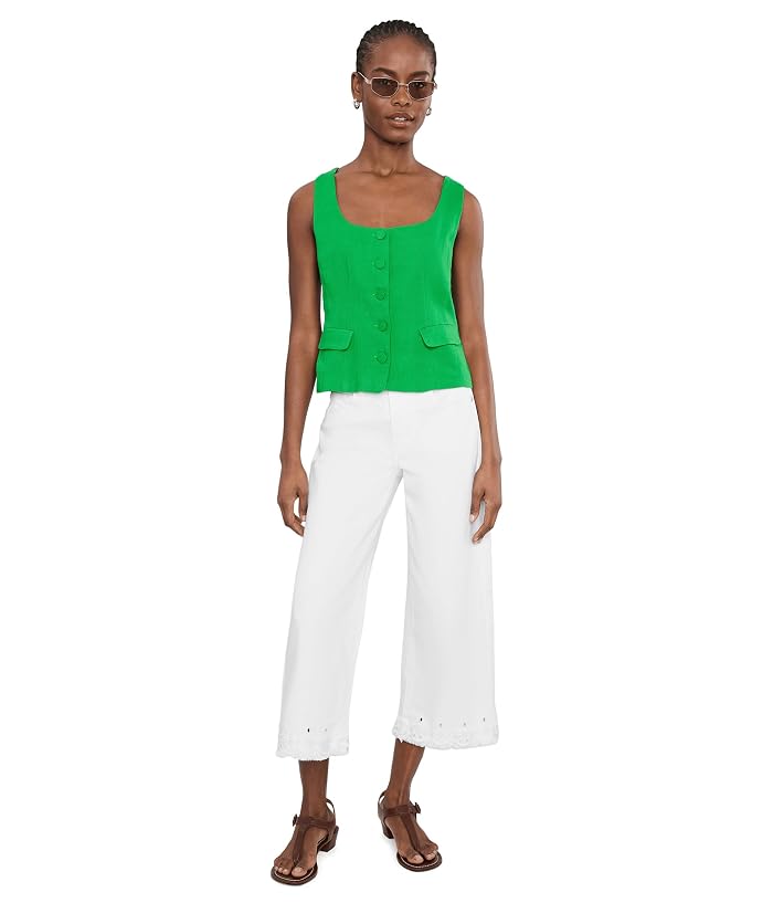 Liverpool Los Angeles Petite Mid-rise Stride Crop Wide Leg Jean With Embroidered Hem 24" Inseam - Image 2