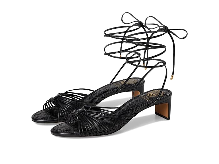 Vince Camuto Lory Ankle Wrap Kitten Heel Sandals