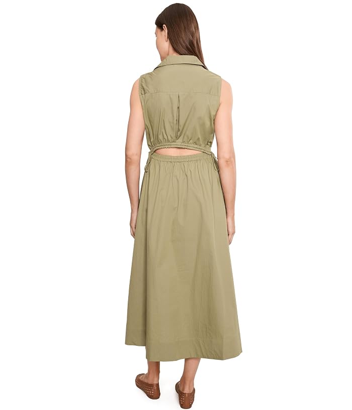 Calvin Klein Sleeveless V-Neck Solid Cotton Midi - Image 4