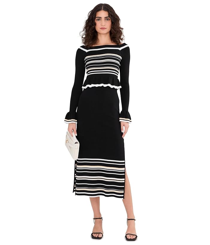 Adrianna Papell Off Shoulder Knit Midi Dress - Image 2