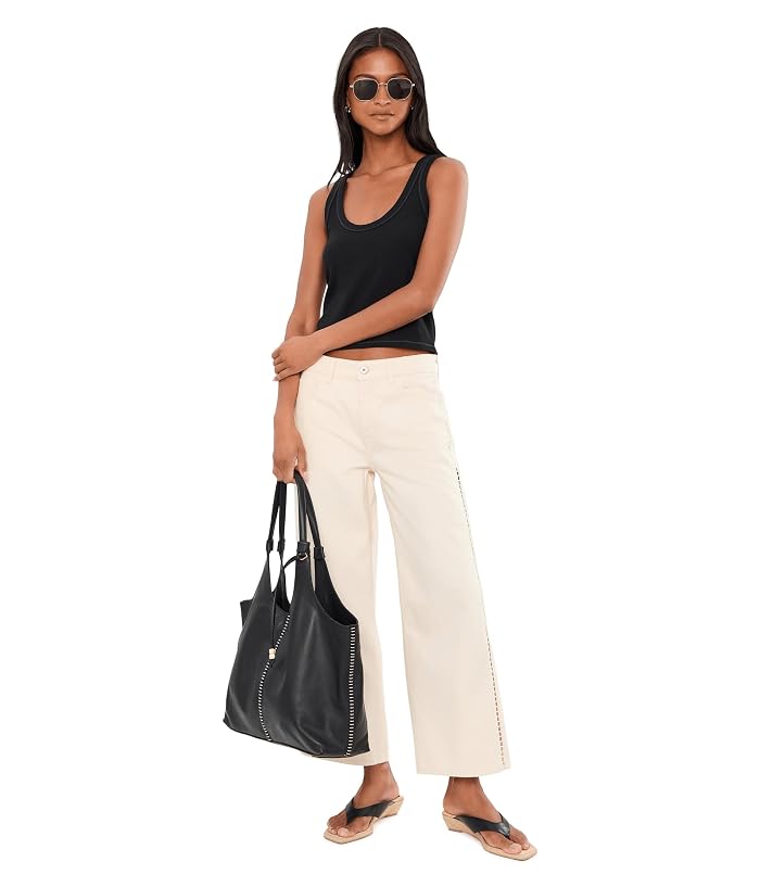 AG Jeans Saige Mid-Rise Wide Leg Crop in Fresh Air - Image 2