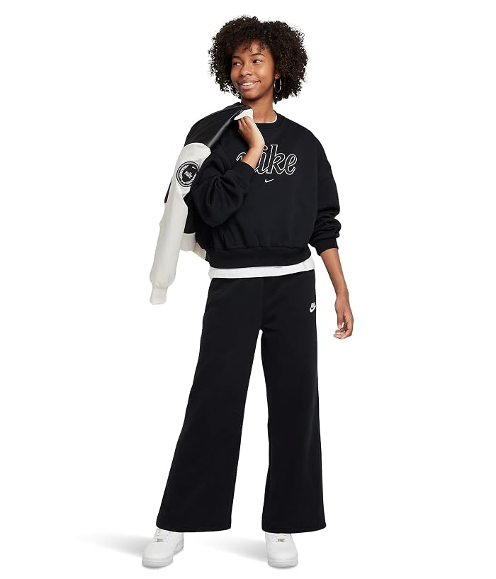 Nike Kids Club Fleece Wide-Leg Pants (Little Kid/Big Kid) - Image 6