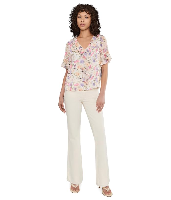 CeCe Flutter Sleeve Ruffled Short Sleeve Top - Image 2
