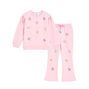 Lola and The Boys Pink Crystal Hearts Set (Toddler/Little Kid/Big Kid)