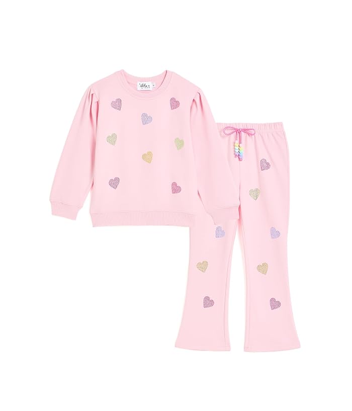 Lola and The Boys Pink Crystal Hearts Set (Toddler/Little Kid/Big Kid)