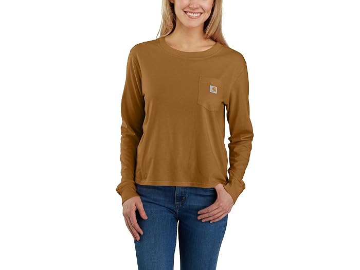 Carhartt Loose Fit Lightweight Long Sleeve Crew Neck Pocket T-Shirt