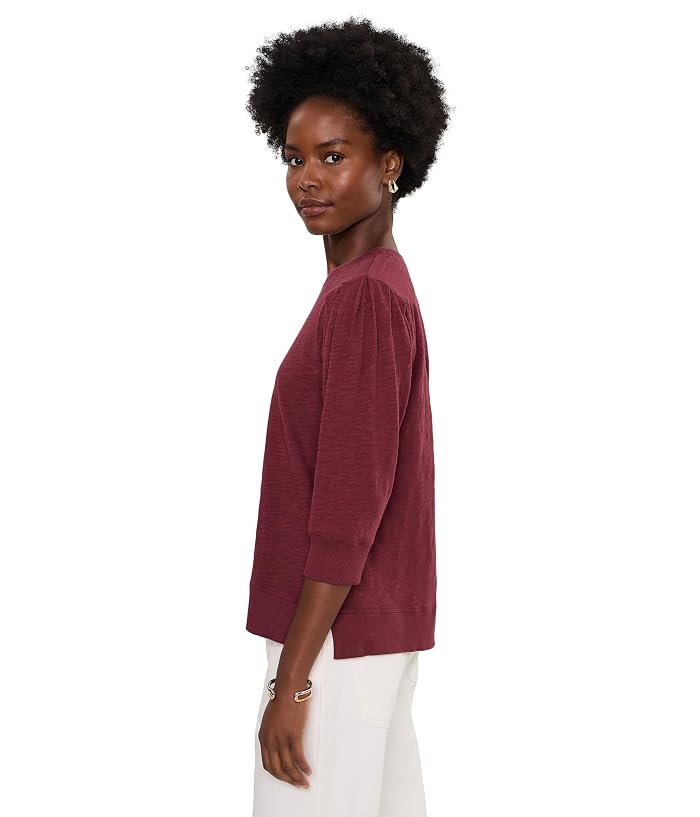 Mod-o-doc 3/4 Pleated Sleeve Crew Neck Top - Image 3