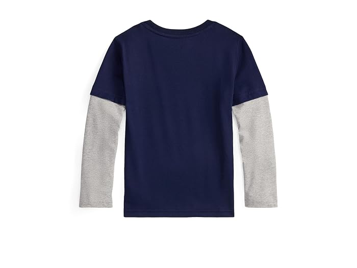 Polo Ralph Lauren Kids Logo Cotton Layered-Effect Tee (Toddler/Little Kid) - Image 2