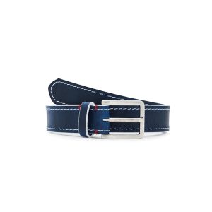 Johnston & Murphy White Edge Waxed Leather Belt