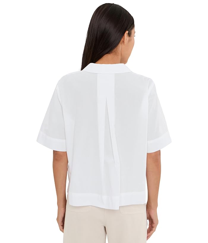 Eileen Fisher Petite Organic Cotton Poplin Classic Collar Top - Image 4