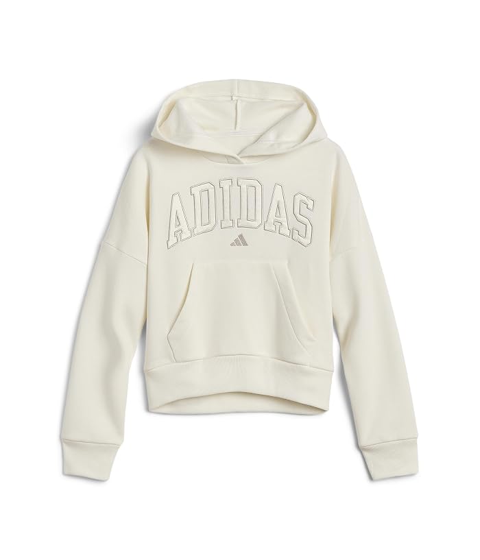 adidas Kids Front Graphic Fleece Hooded Pullover (Big Kid) - Image 4