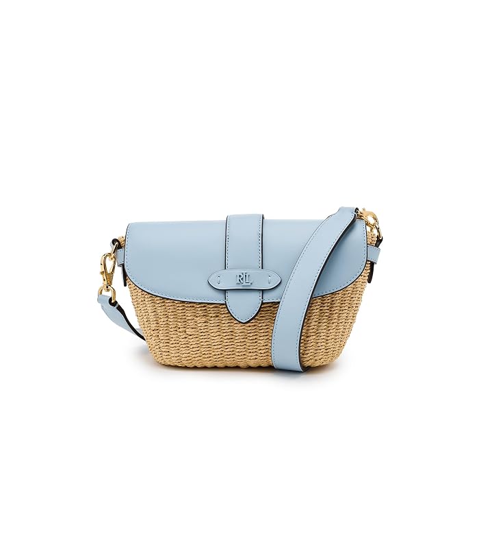 Lauren Ralph Lauren Straw-Leather Small Lynden Shoulder Bag