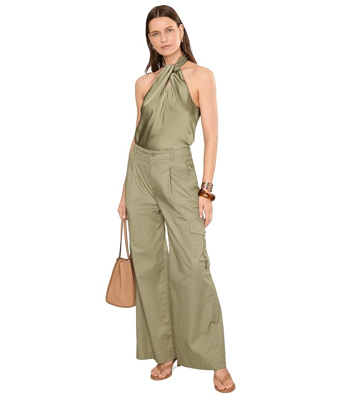 Lauren Ralph Lauren Twist-Front Charmeuse Halter Blouse - Image 2