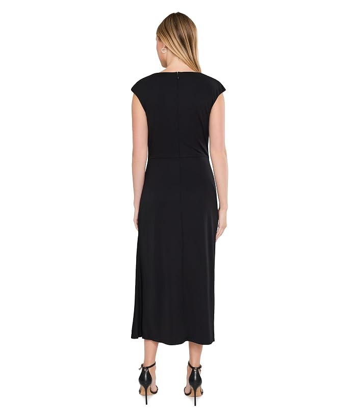 Lauren Ralph Lauren Pleated Jersey Boatneck Midi Dress - Image 4