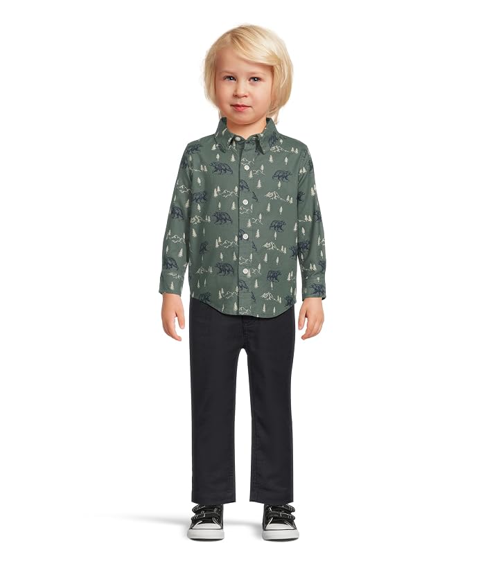 Janie and Jack Printed Twill Button Down Shirt (Infant) - Image 4