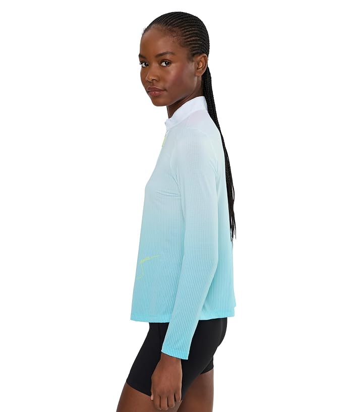 Jamie Sadock Ombre Stripe Long Sleeve Zip Mock Golf Top - Image 3