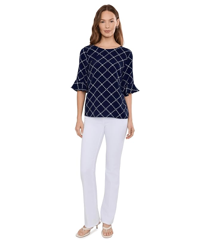 CeCe Elbow Ruffle Cuff Crew Neck Top - Image 2