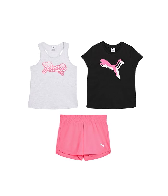PUMA Kids 3-Piece Set - Tank T-Shirt & Shorts (Big Kid) - Image 4