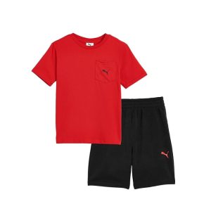 PUMA Kids Pocket T-shirt & Fleece Short Set (little Kid/Big Kid)