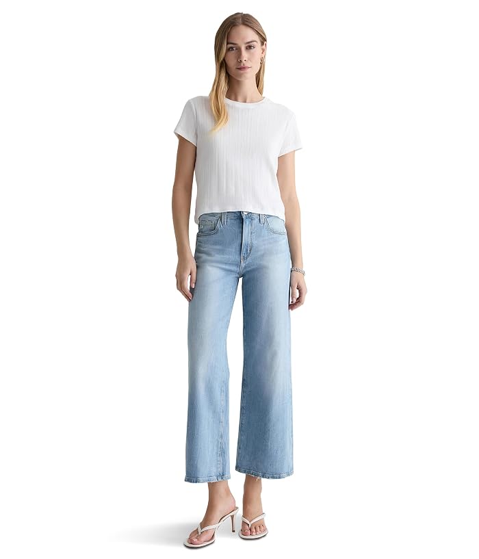 AG Jeans Saige Mid-Rise Wide Leg Crop in Kings River - Image 2