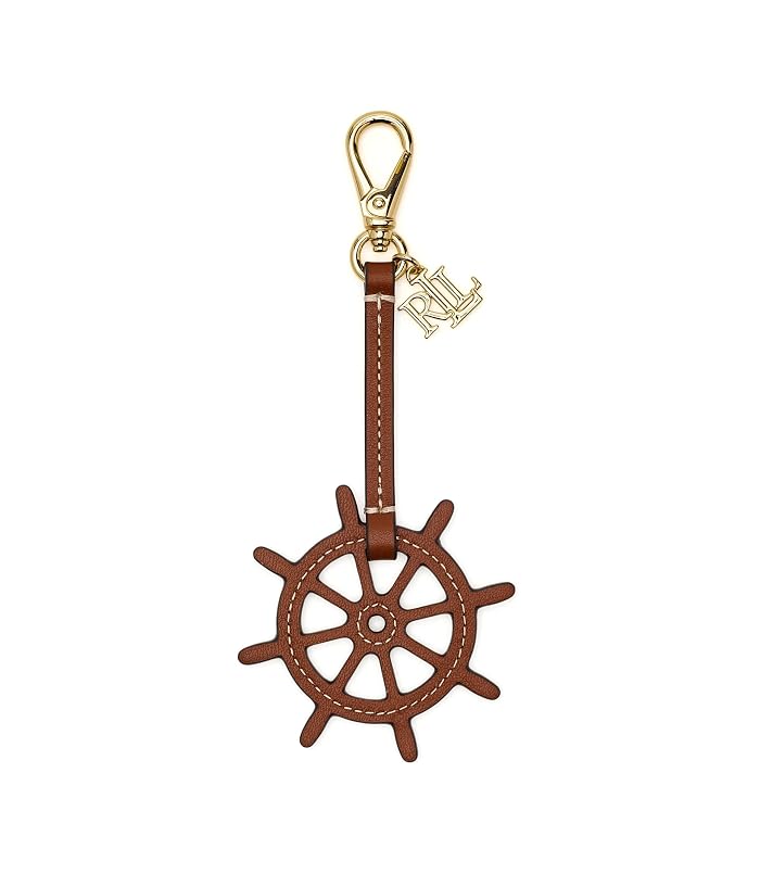 Lauren Ralph Lauren Leather Wheel & Logo Charm