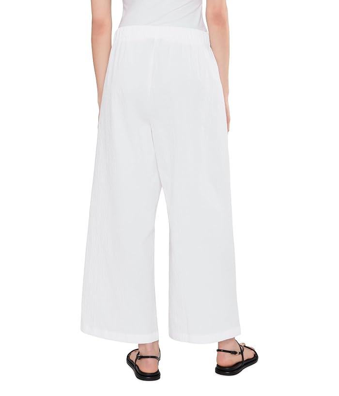 Eileen Fisher Organic Cotton Pucker Ankle Wide Pants - Image 4