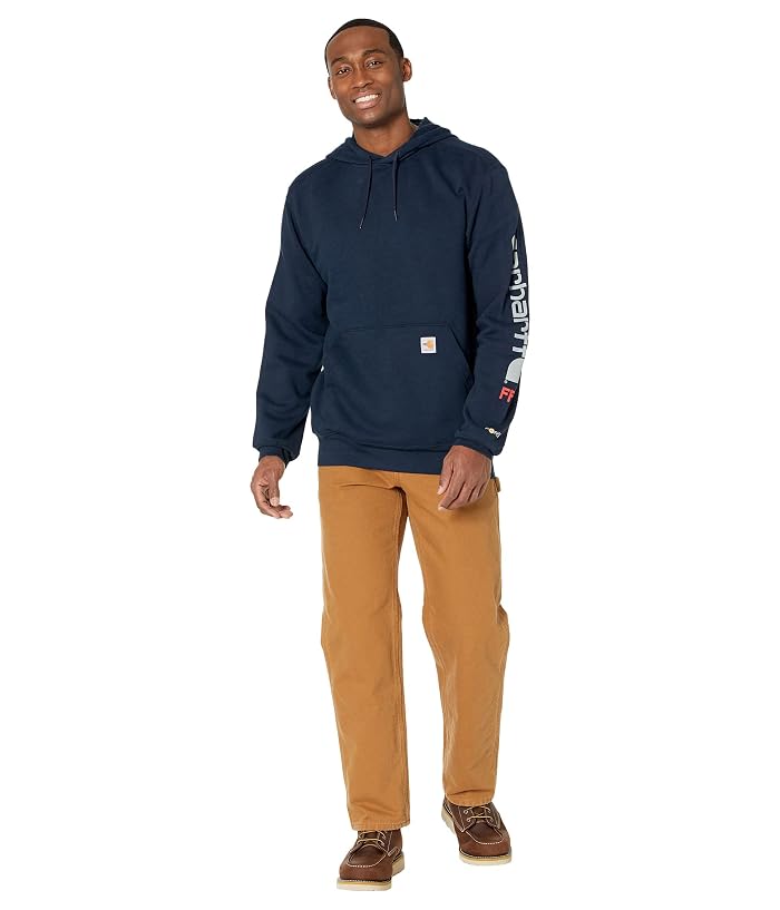 Carhartt Flame Resistant Force Original Fit Midweight Hooded Signature Sleeve Logo Graphic Sweatshirt - Image 4