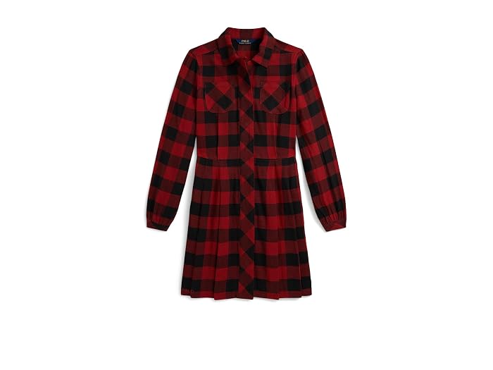 Polo Ralph Lauren Kids Buffalo Check Cotton Twill Dress (Big Kid)