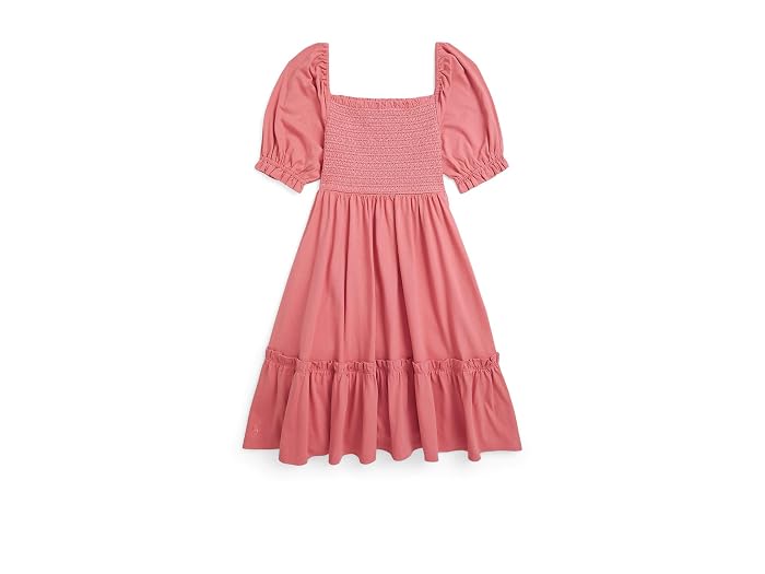 Polo Ralph Lauren Kids Smocked Cotton Jersey Dress (Big Kid) - Image 3