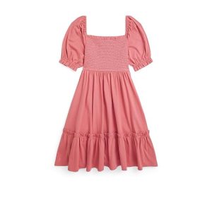 Polo Ralph Lauren Kids Smocked Cotton Jersey Dress (Big Kid)