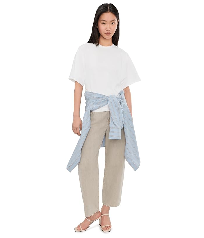 AG Jeans Hattie High-Rise Crop Barrel in Sulfur Light Taupe - Image 2