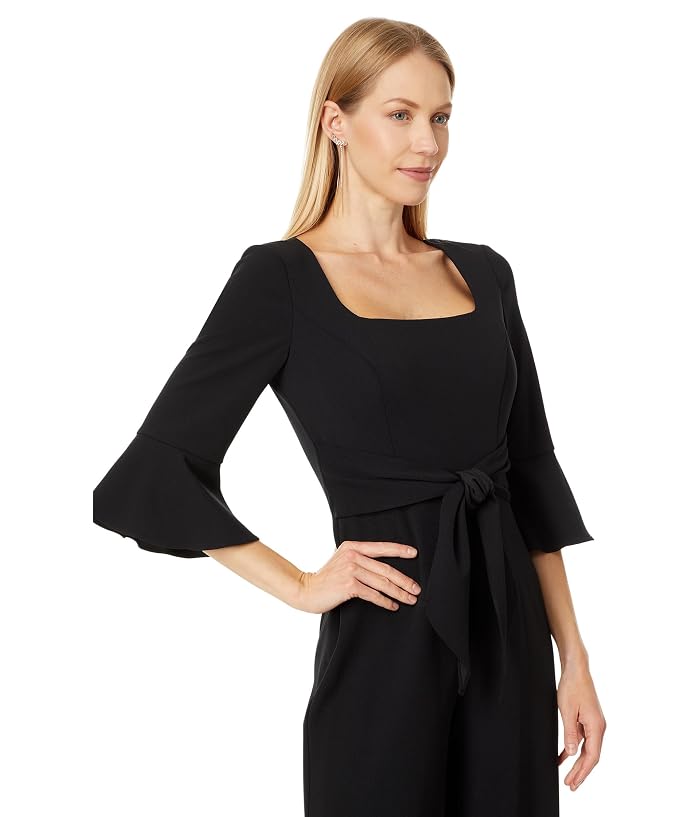 Adrianna Papell Knit Crepe Tie Front Jumpsuit - Image 3
