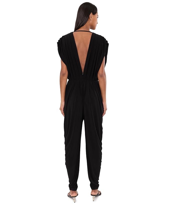Norma Kamali Square Sleeve Waterfall Jumpsuit - Image 4